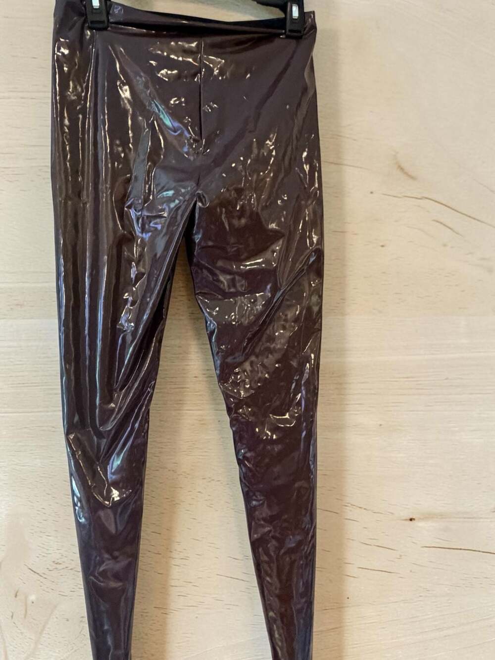 Good American Vinyl Leggings Glossy Faux Leather Pants Size 4